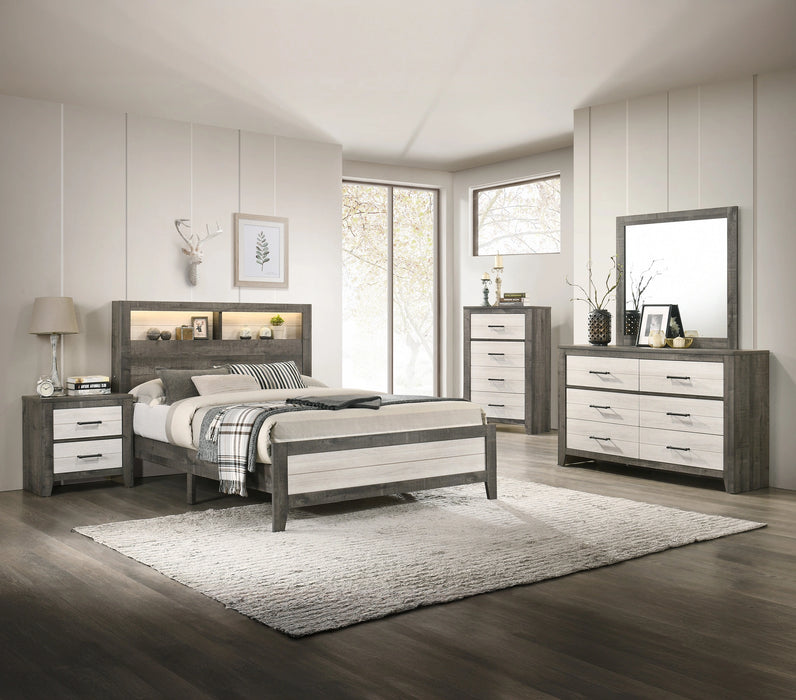 Crown Mark Furniture Rhett King Platform Bed in Gray image