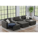 Options One 8PC Living Room Set in Palmer Plus Ash with Media Console - Tony’s Furniture Store & Linen (GA) - Multi Location