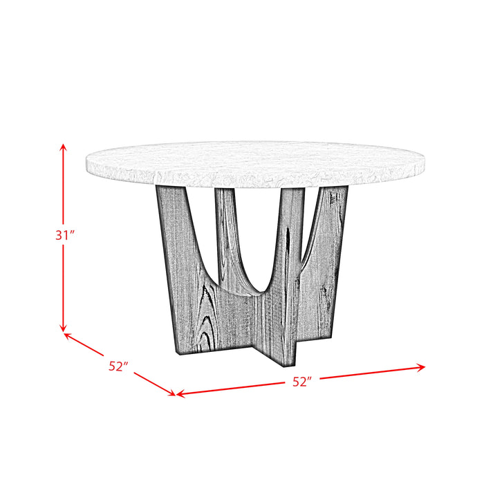 Oregon Round Table in Black - Tony’s Furniture Store & Linen (GA) - Multi Location