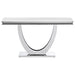 Kerwin U-base Rectangle Sofa Table White and Chrome - Tony’s Furniture Store & Linen (GA) - Multi Location