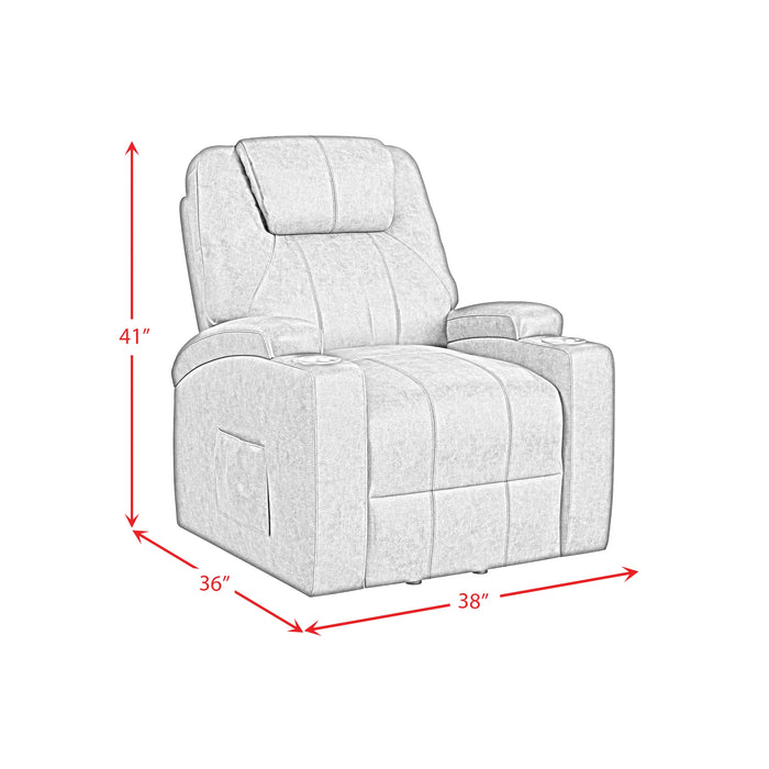 Kenmore P1 Lift Chair with Heat Massage in Simba DK Grey - Tony’s Furniture Store & Linen (GA) - Multi Location