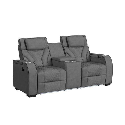 Blitz Motion Loveseat with Console, and LED - Tony’s Furniture Store & Linen (GA) - Multi Location