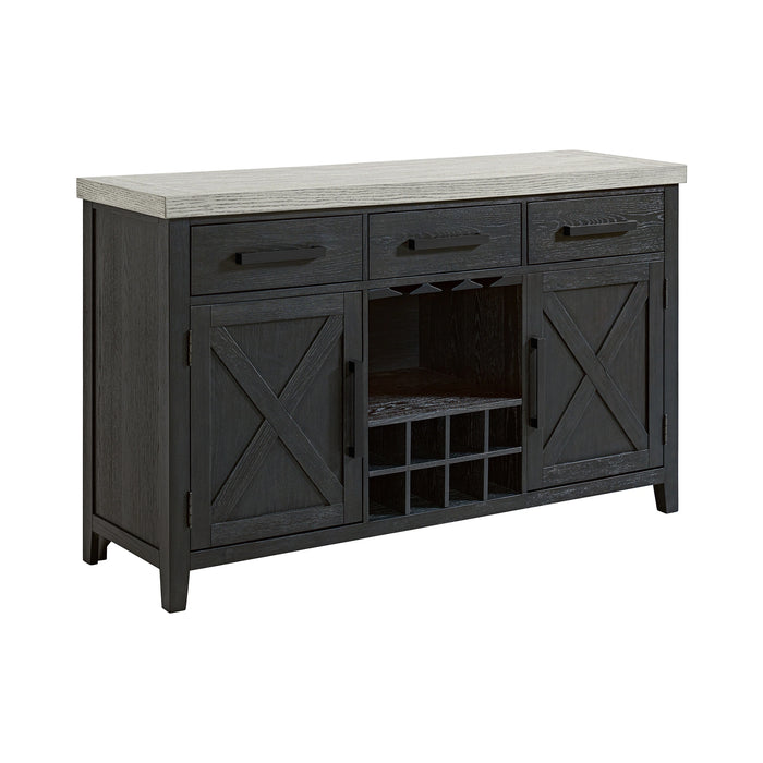Axel Server in Light Grey and Espresso - Tony’s Furniture Store & Linen (GA) - Multi Location