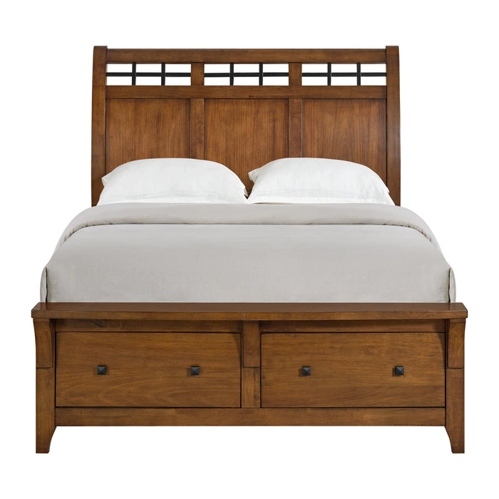 Gage Sleigh Storage Bed in Chestnut - Tony’s Furniture Store & Linen (GA) - Multi Location