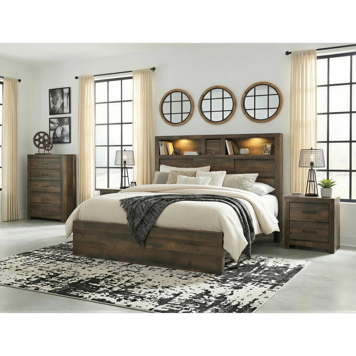 Bailey Bookcase Panel Bedroom Set with 2 Nightstands - Tony’s Furniture Store & Linen (GA) - Multi Location