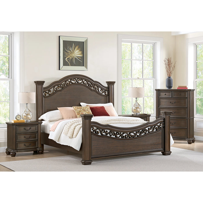 Brunswick Bedroom Set with 2 Nightstands in Mahogany - Tony’s Furniture Store & Linen (GA) - Multi Location