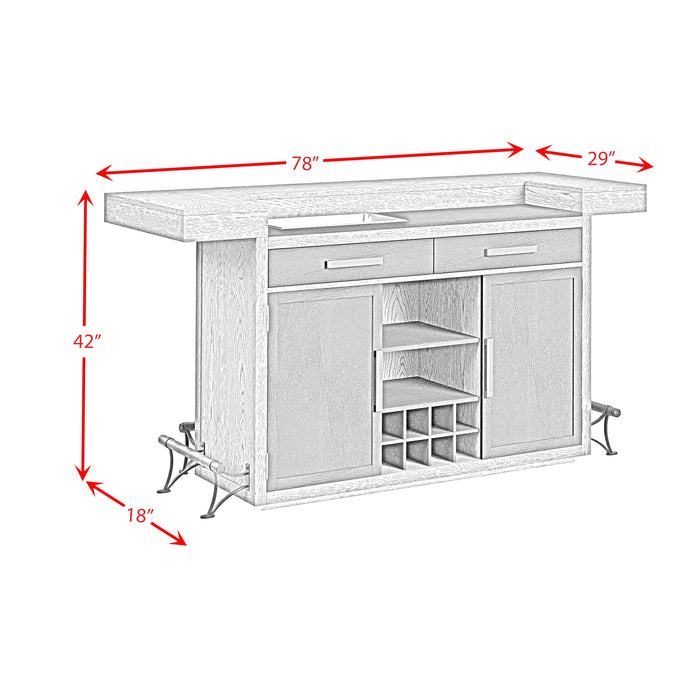 Jemma Bar Table with Light in Grey and Dark Espresso - Tony’s Furniture Store & Linen (GA) - Multi Location