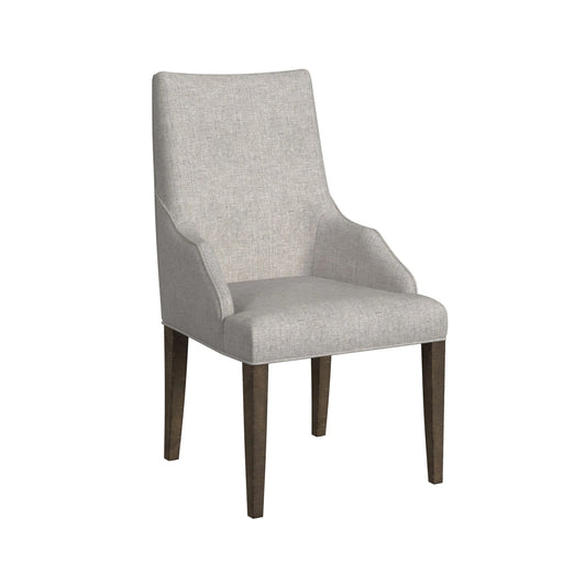 Yellowstone Dining Host Chair with Grey Fabric in Medium Brown (2 Per Carton) - Tony’s Furniture Store & Linen (GA) - Multi Location