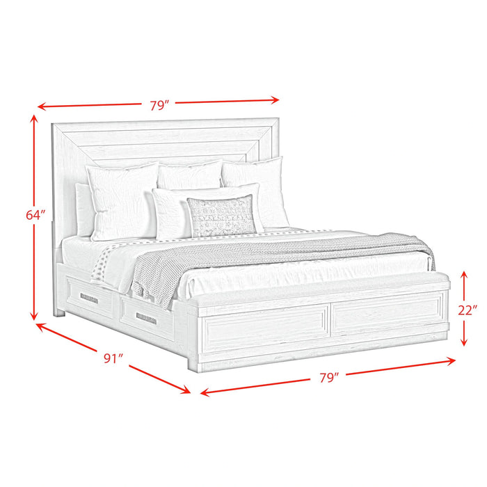 Avalanche Storage Bed in Antique White - Tony’s Furniture Store & Linen (GA) - Multi Location