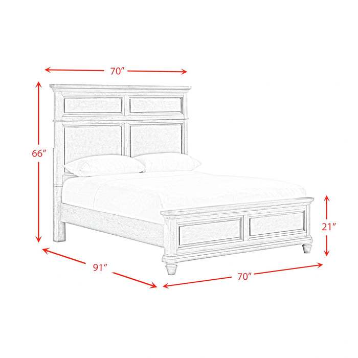 Whit-Ash Panel Bed in Light Grey - Tony’s Furniture Store & Linen (GA) - Multi Location