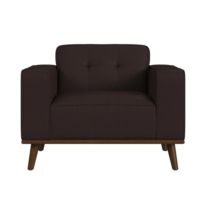 Destiny Chair with Wood Front in Pebble Brown - Tony’s Furniture Store & Linen (GA) - Multi Location