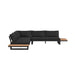 Cabana Three Piece Outdoor Living Set with Dark Grey Olefin in Black - Tony’s Furniture Store & Linen (GA) - Multi Location