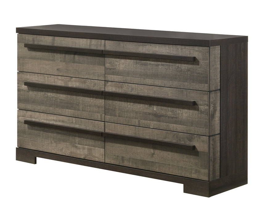 Crown Mark Furniture Remington 6 Drawer Dresser in Brown image