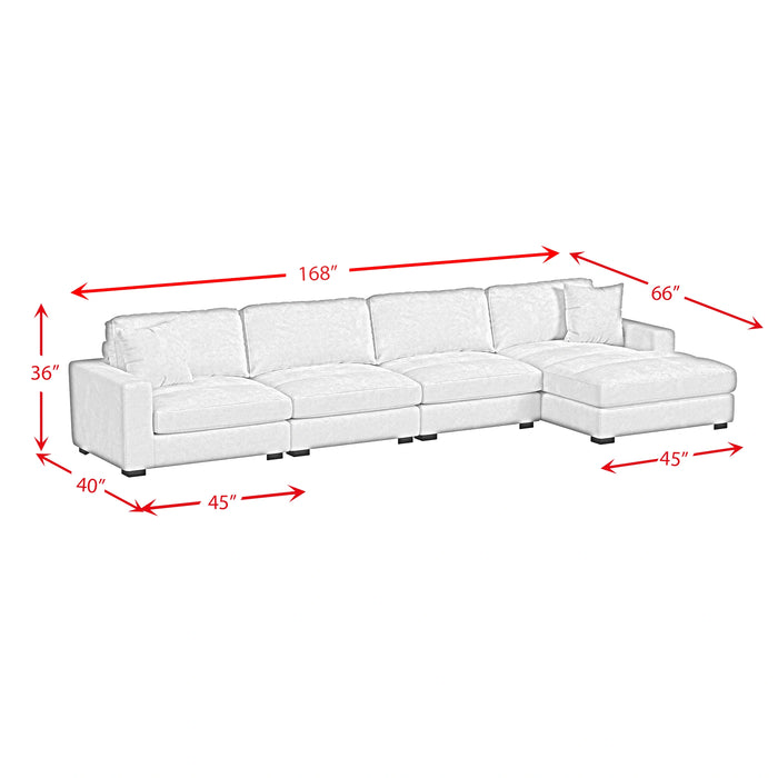 Arizona Modular Sectional Set with RHF Chaise in Steno Beige - Tony’s Furniture Store & Linen (GA) - Multi Location