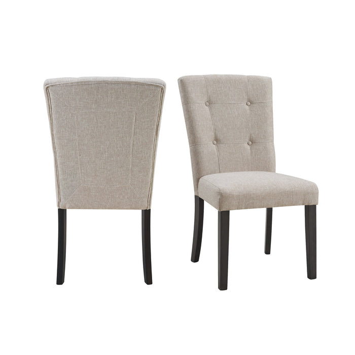 Lexi Tufted Fabric Side Chair in Beige (2 Per Pack) - Tony’s Furniture Store & Linen (GA) - Multi Location