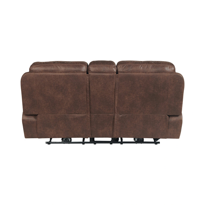 Atlantis Power Motion Loveseat with Power Motion Head Recliner & Console in Heritage Brown - Tony’s Furniture Store & Linen (GA) - Multi Location