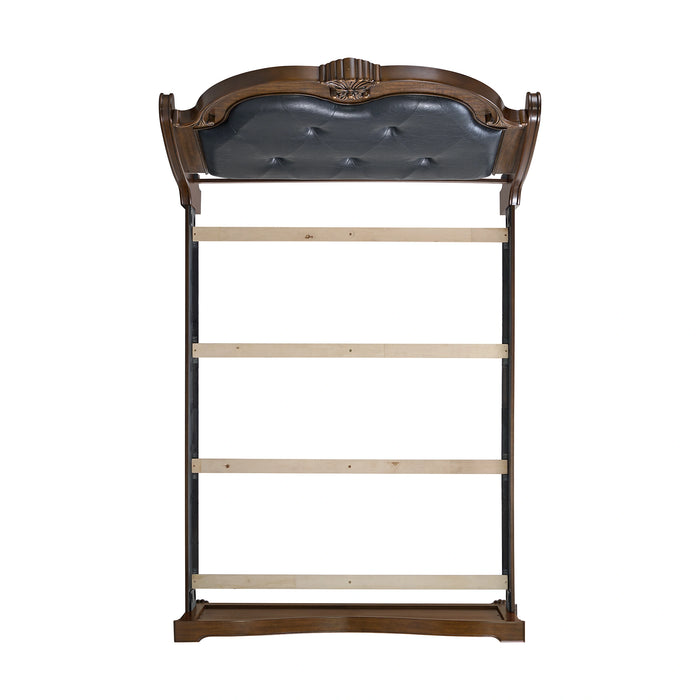 Cadenza UPH Bed with Black PU in Brown - Tony’s Furniture Store & Linen (GA) - Multi Location