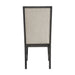 Axel 5PC Standard Height Dining Set in Espresso-Round Table and Four Light Grey Fabric Chairs - Tony’s Furniture Store & Linen (GA) - Multi Location