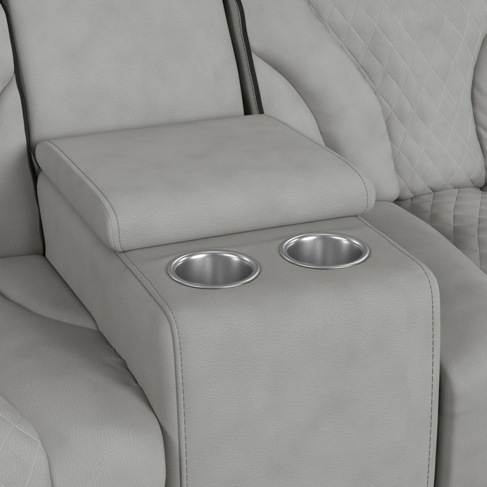 Blitz Motion Loveseat with Console, and LED - Tony’s Furniture Store & Linen (GA) - Multi Location