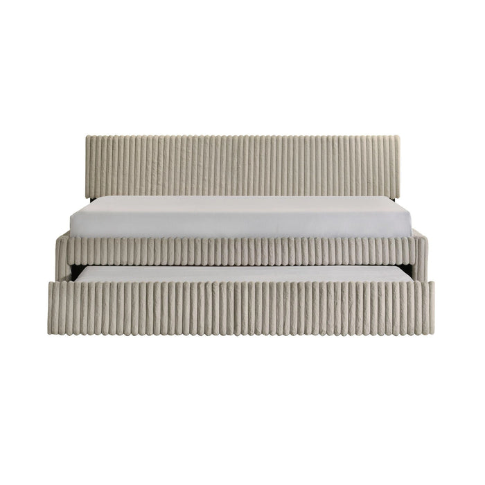 Arden Twin Daybed with Trundle in Corduroy Beige - Tony’s Furniture Store & Linen (GA) - Multi Location