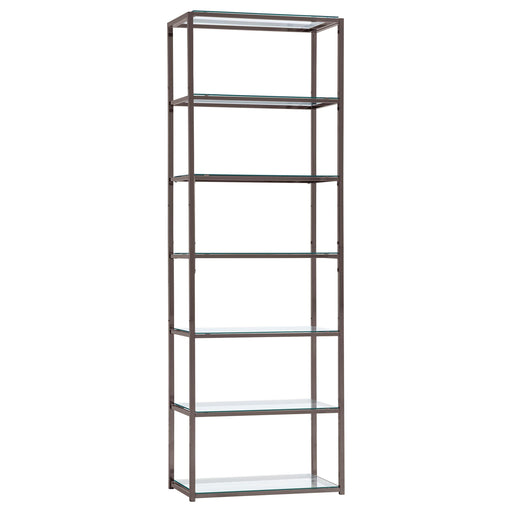 Kate 6-shelf Bookcase Black Nickel - Tony’s Furniture Store & Linen (GA) - Multi Location