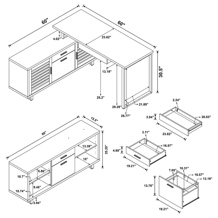 Maddox L-Shape Desk - Tony’s Furniture Store & Linen (GA) - Multi Location