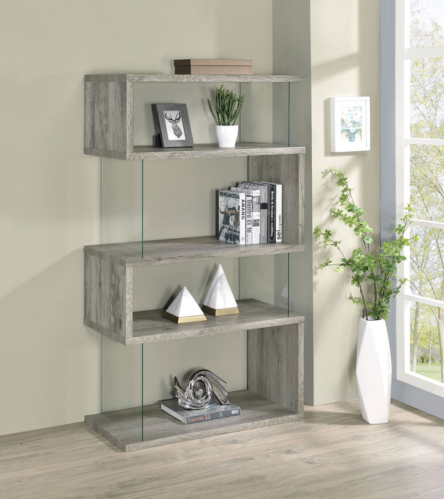 Emelle 4-shelf Bookcase with Glass Panels - Tony’s Furniture Store & Linen (GA) - Multi Location