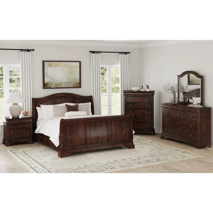 Cameron Cherry Sleigh Bedroom Set - Tony’s Furniture Store & Linen (GA) - Multi Location