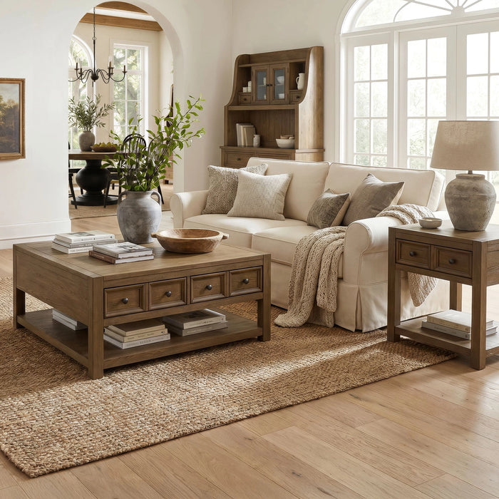Heritage & Home Occasional Table Set in Oak Brown - Tony’s Furniture Store & Linen (GA) - Multi Location