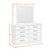 Avalanche Dresser and Mirror Set in Antique White - Tony’s Furniture Store & Linen (GA) - Multi Location