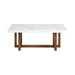 Morris Coffee Table in Espresso W/White Marble Top (3A Packing) - Tony’s Furniture Store & Linen (GA) - Multi Location