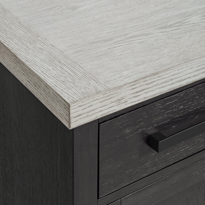 Axel Server in Light Grey and Espresso - Tony’s Furniture Store & Linen (GA) - Multi Location