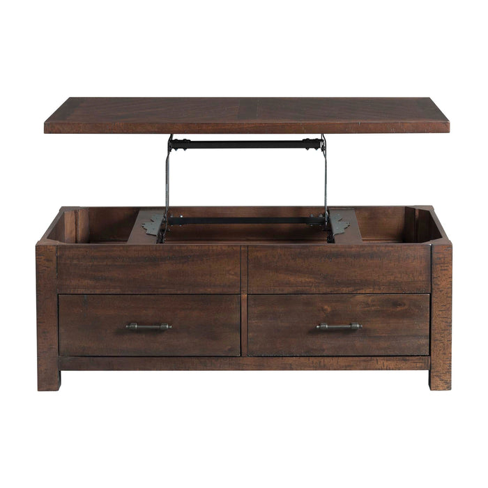 Jax Coffee Table W/Lift Top in Cherry - Tony’s Furniture Store & Linen (GA) - Multi Location