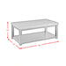 Marcello White Rectangular Coffee Table W/ Casters ISTA3 Packaging - Tony’s Furniture Store & Linen (GA) - Multi Location