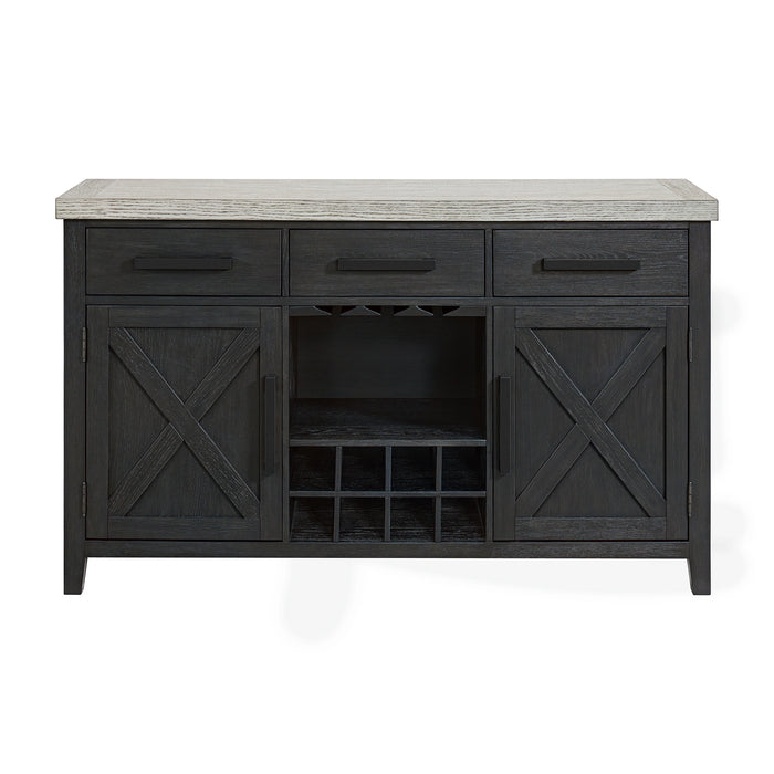 Axel Server in Light Grey and Espresso - Tony’s Furniture Store & Linen (GA) - Multi Location