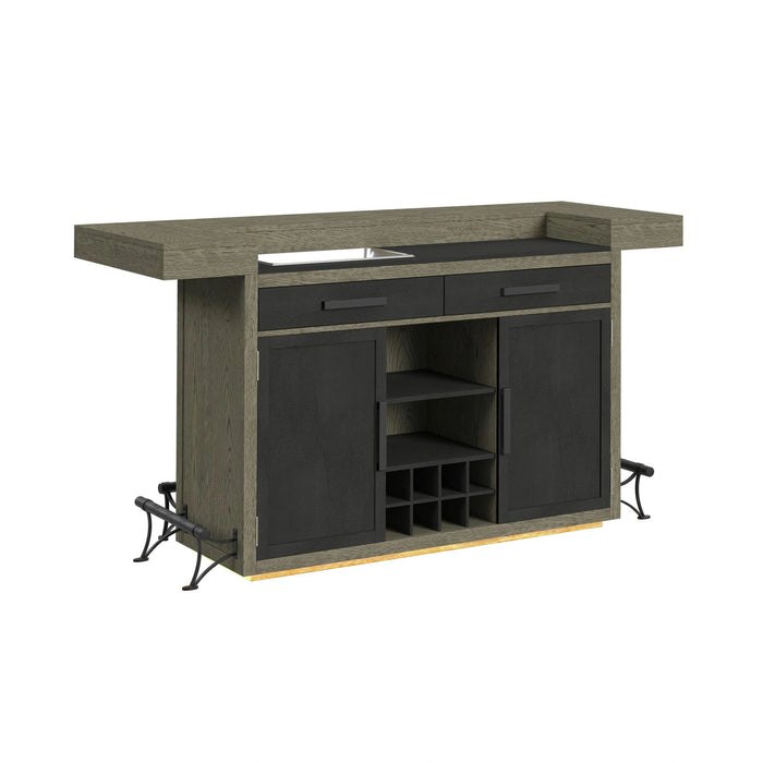 Jemma Bar Table with Light in Grey and Dark Espresso - Tony’s Furniture Store & Linen (GA) - Multi Location