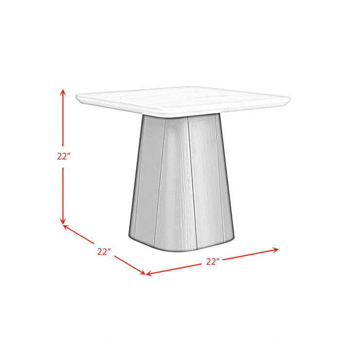 Edison 2PC Occasional Table Set in White and Black-Coffee Table & End Table - Tony’s Furniture Store & Linen (GA) - Multi Location