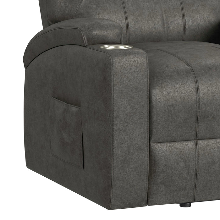 Kenmore P1 Lift Chair with Heat Massage in Simba DK Grey - Tony’s Furniture Store & Linen (GA) - Multi Location