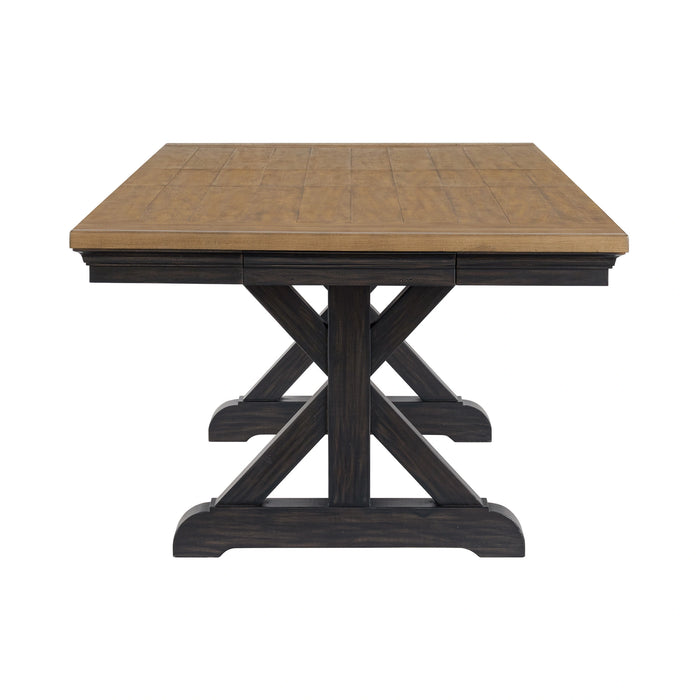 Montrose Dining Table with 20"" Leaf in Espresso and Brown - Tony’s Furniture Store & Linen (GA) - Multi Location