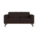 Destiny Loveseat with Wood Front in Pebble Brown - Tony’s Furniture Store & Linen (GA) - Multi Location