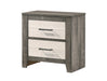 Crown Mark Furniture Rhett 2 Drawer Nightstand in Gray image