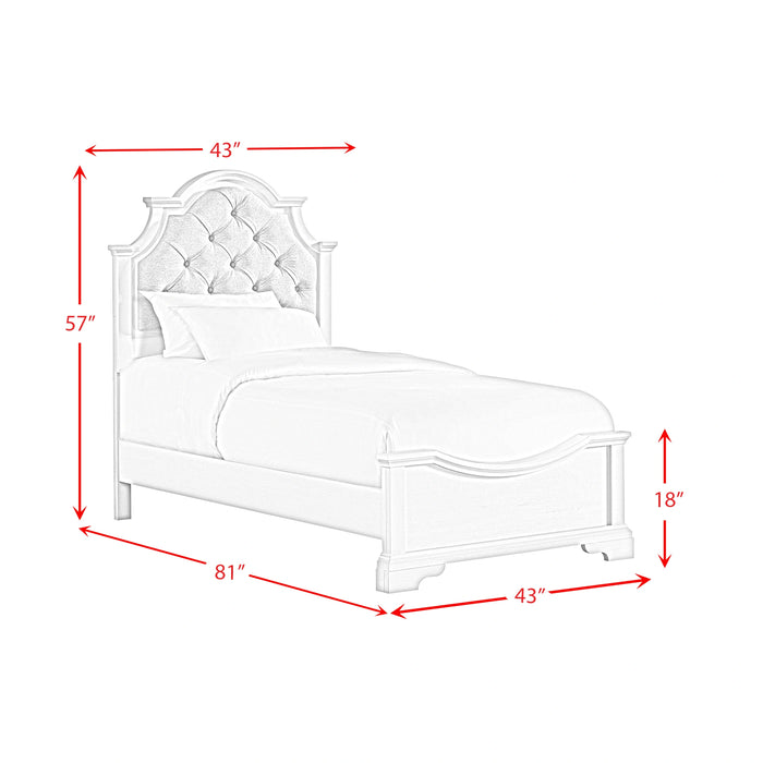 Eastwood Youth UPH Bed in Off-White - Tony’s Furniture Store & Linen (GA) - Multi Location