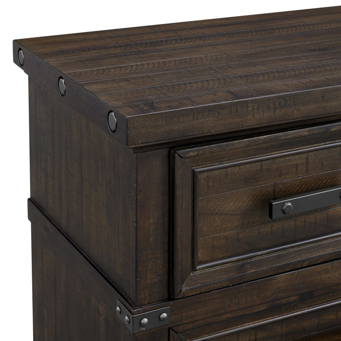 Colorado City 2-Drawer Nightstand with USB in Charcoal - Tony’s Furniture Store & Linen (GA) - Multi Location