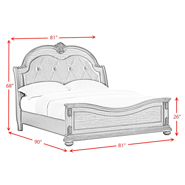 Cadenza UPH Bedroom Set with Black PU in Brown - Tony’s Furniture Store & Linen (GA) - Multi Location