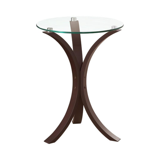 Edgar Round Accent Table Cappuccino - Tony’s Furniture Store & Linen (GA) - Multi Location