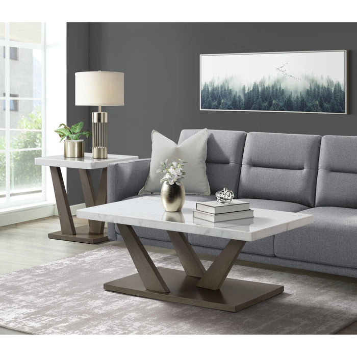 Greta Square End Table in grey - Tony’s Furniture Store & Linen (GA) - Multi Location