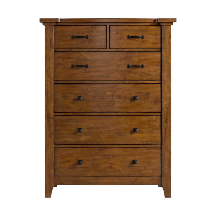 Gage 6-Drawer Chest in Chestnut