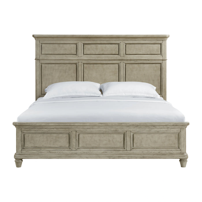 Whit-Ash Panel Bed in Light Grey - Tony’s Furniture Store & Linen (GA) - Multi Location
