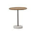 Ginevra Round Wooden Top Accent Table Natural and White - Tony’s Furniture Store & Linen (GA) - Multi Location
