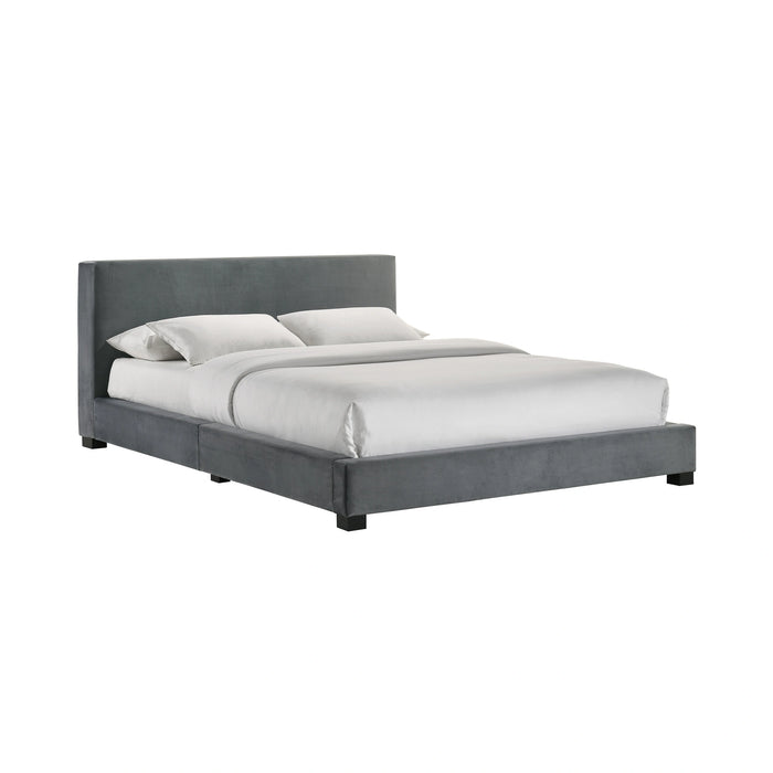 Brookhaven UPH Bed in Grey Velvet - Tony’s Furniture Store & Linen (GA) - Multi Location